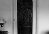 schuifdeur met glas in lood raam