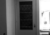 schuifdeur met glas in lood raam